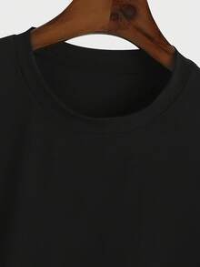 NY para hombre - cuello redondo, ajuste regular, estiramiento duradero, ideal para deportes y ropa informal - Negro - Ver 4