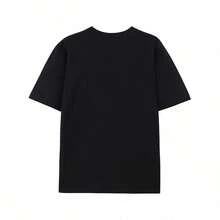 Beach Vacation Style, Men's Lightweight Crew Neck Short Sleeve T-Shirt, Versatile All-Season Casual T-Shirt, Men's Short Sleeve Crew Neck Pattern Print T-Shirt HSXW NSWV - 黑色 - 查看 3