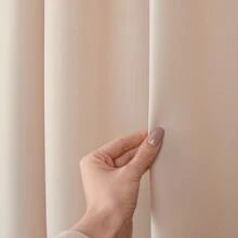 FLYINGCURTAINS 1PC Waterproof Indoor/Outdoor Curtain Panel – Solid-Color Polyester, Thermal-Insulated Blackout Curtain With UV Protection. Suitable For Balcony, Gazebo, Porch, Kitchen, Dining Room, Living Room, Bedroom, Study, Etc. Home Decor; Sold Individually - C - View 3