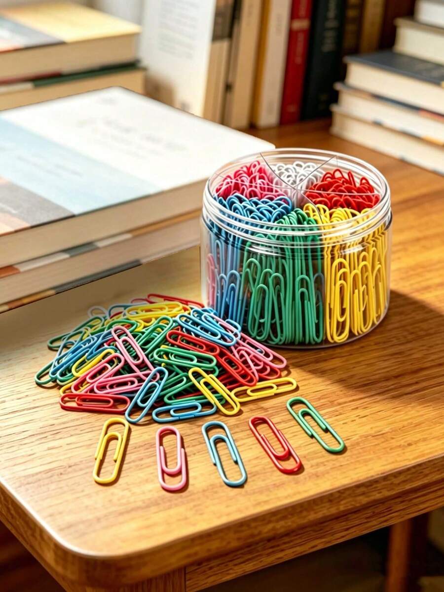 1/30/50-Pack Of Colored Paper Clips. Includes Durable, Rust-Resistant, Coated Large Paper Clips-Perfect For Organizing Documents In The Office And At School, And Ideal For Books And Papers (Multi-Color). - Multicolor - View 1
