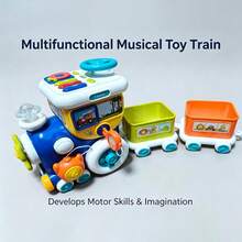 Educational Music Train Toy - Toddler Learning Train Set With Lights & Sounds, Teaches Numbers & Letters, Push & Pull Toy, Birthday Gift For 12+ Months - Multicolor - View 13