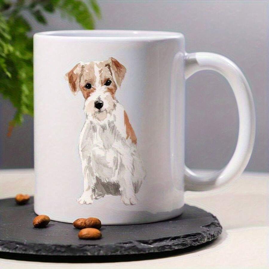 [24-Hour Shipping Within Mexico] Double-Sided Print Mug, 1 Piece, 11oz. Jack Russell Terrier Ceramic Mug - Fun Mug For Dog Lovers, Perfect For Tea/Coffee With A Jack Russell Design. Ideal Gift For Birthdays, Office, Home, And Holidays Such As Thanksgiving, Halloween, Christmas, Valentine's Day, Mother's Day, And Father's Day. | Fun Design | Ceramic Mug - 2 - 查看 1