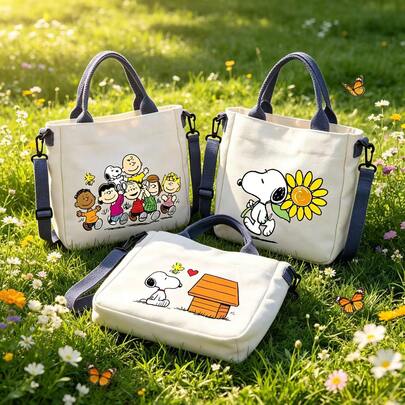  Foldable Lightweight Floral Snoopy Backpack, Outdoor Camping Travel Bag. Ultra-Thin Multifunctional, Suitable For Hiking, Commuting, Beach, Vacation, Cruise And Other Women's Essentials