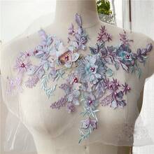 1pc Beaded 3D Floral Embroidery Applique Sewing Patch For Wedding Dress Decoration - Cloth Patch - View 12