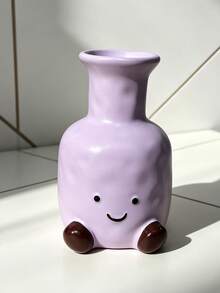 1个可爱笑脸花瓶 - 高品质花瓶，适用于客厅、玄关、电视柜装饰 | 家居装饰、房间装饰、复古装饰、波西米亚风装饰、桌面装饰、独特礼物、婚礼装饰、树脂装饰 - 新款 - 查看 13