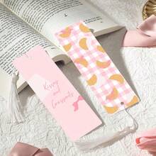 2pcs PET Printed Bookmarks, Exquisite And Beautiful Patterns, Durable And Elegant, Unique Design Suitable For Daily Use Or Collection. The Best Gift For Back To School Season, Whether For Personal Use Or Gifting To Family And Friends, It Is A Unique And Practical Gift Choice, Adding Atmosphere And Fun To Reading Time (Random Color Tassels) - 2PCS - View 14