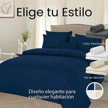 Deluxe Cooling Sheet Set, Soft And Comfortable, Breathable And Wrinkle-Resistant, Gentle And Close To The Skin, Suitable For Bedroom, Guest Room, Hotel Bedding (1 Flat Sheet + 1 Fitted Sheet + 2 Pillowcases (91cm*193cm: One Pillowcase, No Pillowcase Included) - 海軍藍 - 查看 7
