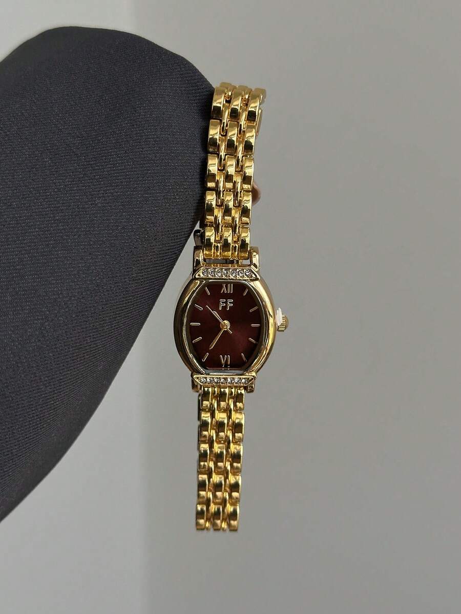 Fashionable Retro Elegant Exquisite Women's Quartz Watch, Suitable For Daily Wear, Gift Giving And Casual Occasions - Gold - View 1