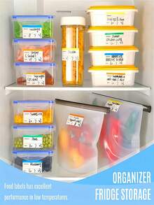 10pcs/Sheet Writable Freezer Food Labels, Suitable For Freezer, Food Storage Room, Canned Jars, Spice Containers, Fermentation And Meal Planning - Multicolor - View 4