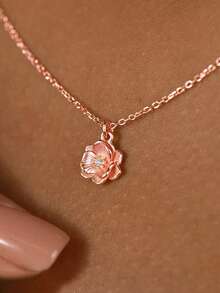 1pc Cubic Zirconia Necklace Pendant, Suitable For Teenage Girls Daily Decoration, Party Wear, Birthday Gift - 7# - View 1