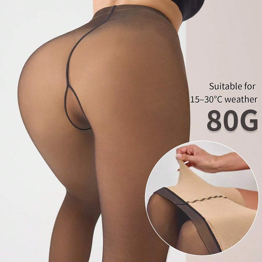 New Women's 80g Lightweight Shaping High-Waist Jumpsuit, Sexy Semi-Sheer Slim Fit, Spring/Autumn Breathable Style