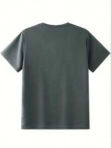 Urban Style | AB CUB Printed Short-Sleeve T-Shirt, Regular Fit, Crew Neck, Stretchy Fabric, Versatile For Work And Casual Wear, Effortlessly Creates An Urban Style. The Crew Neck Is Suitable For The Gym, Running, Cycling And Casual Wear. - 深灰色 - 查看 2