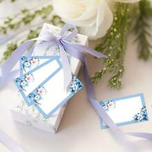100pcs Vintage Floral Pattern Small Cards, Suitable For Gift Tags In Flower Shops And Bakeries - Multicolor - View 2