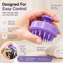 Silicone Scalp Massage Shampoo Brush, Promotes Hair Growth And Dandruff Removal - Multicolor - View 5