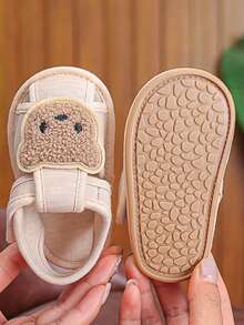 0-1 Year Old Infant Cute Bear Soft Bottom Flat Sandals, Newborn Infant Rubber Sole Indoor Outdoor Shoes, Spring Summer Autumn - Apricot - View 6