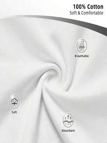 Unisex 100% Cotton T-Shirt With Letter Print, Round Neck, Short Sleeve, 200g, Lightweight, Breathable, Casual, Sporty, For Gym, Beach, Father's Day Gift. - 白色 - 查看 6