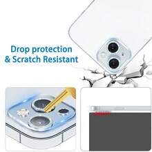 CSDZ 3 Pieces Of Blue Glass Camera Lens Protection Film, Compatible With IPhone 17/17 Pro/17Pro Max/16/15/14/13/12/11, With Slight Color Difference, Hardness Of 9H, Scratch Resistant And Wear-Resistant, Glass Lens Screen Protection Film, [International Version, Non Local Version], Lens Protector Compatible With IPhone, Lens Protector Red, Lens Protector Pink, Lens Protector Camera - Multicolor - View 3
