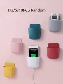 Multi-Function Wall-Mounted Storage Organizer - Adhesive Plastic Boxes Suitable For Phones, Remote Controls, Etc. - Perfect Home Organization Rack - Multicolor - View 9