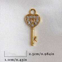 Set de 10 piezas de dijes con cruz de cristal rhinestone para hacer joyas DIY como aretes, collares y pulseras - Dorado - Ver 11