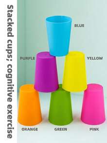 Stacking Cups Game For Kids, Quick Stacking Cups Set With Cards & Bell, Educational Brain Training Toy For Parent-Child Interaction, Party Game For Boys Girls Ages 3+ - Multicolor - View 6