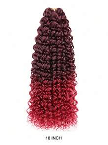 18 piezas/paquete Extensiones de cabello trenzado de ganchillo - 1/5 caja, cabello trenzado sintético suave y pre-rizado, adecuado para trenzas retorcidas y trenzas de diosa, fácil instalación, negro natural, suficiente para uso en toda la cabeza - Multicolor - Ver 15