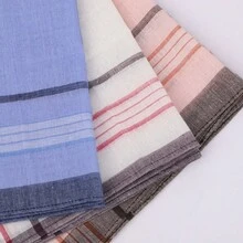3pcs, Versatile Minimalist Unisex Light-Colored Plaid Striped Breathable Handkerchiefs, Practical Soft Absorbent Stain-Resistant Small Square Towels For Wiping Sweat, Durable Exquisite Compact Portable Pocket Handkerchiefs, Ideal Father's Day Gift - Multicolor - View 5