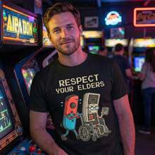 Camiseta gráfica retro divertida para gamers, camiseta de algodón suave, consola vintage, regalo para amantes de los juegos de la vieja escuela, diseño único de humor para hombres y mujeres - Casual YIHU XDQ1 - Blanco - Ver 4