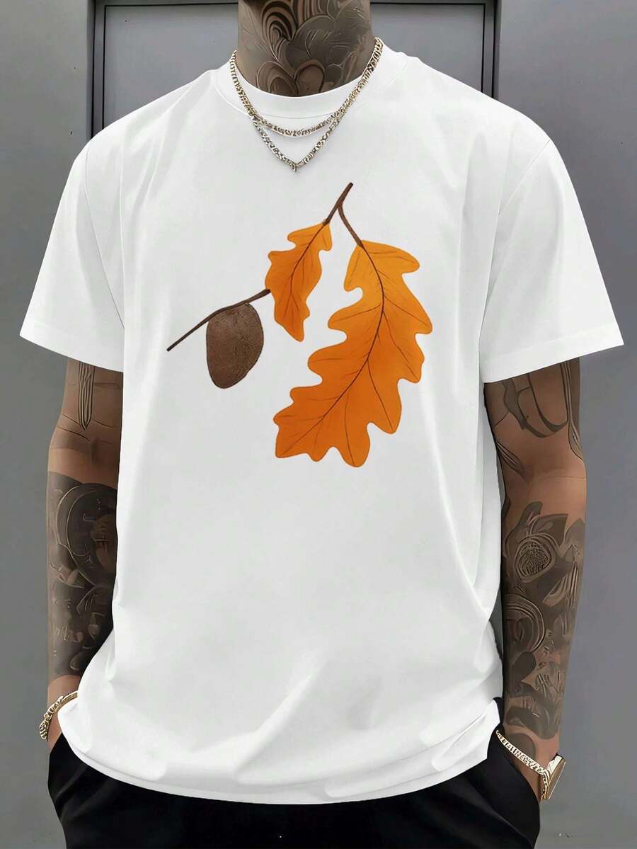 Men Plus Size T-Shirts - White - View 1