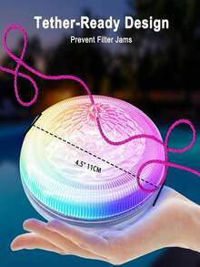 1pc Multicolor Floating Pool Disc With Solar Powered Glow For Patio Pool Hot Tub And Outdoor Decor - Solar Pool Lights - View 12