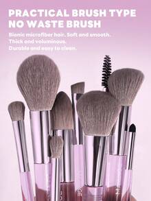 MAANGE 6 pièces Ensemble de pinceaux de maquillage professionnels à double extrémité, kit de pinceaux de maquillage de voyage portable, comprend des pinceaux pour le visage, des pinceaux pour les yeux, des pinceaux de détail et d'autres outils de maquillage, convient pour les voyages et les rendez-vous, peut être utilisé comme cadeau pour les femmes - Multicolore - Voir 5
