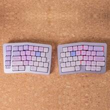 貓咪薰衣草貓咪剪影 149 鍵亮面 PC 材質糖果色機械鍵盤鍵帽 兼容貓咪佈局機械鍵盤 可愛禮物首選 - 查看 2