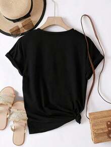 Women T-Shirts - Black - View 2