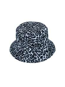 1pc Women's Leopard Print Lightweight Versatile Easy-To-Care-For Face-Slimming Bohemian Outdoor Bucket Hat, Summer New Fashion Minimalist Face-Slimming Animal Print Elegant Street Style Bucket Hat, Comfortable Casual Suitable For Daily Commute, Outings, Gatherings, Shopping, Travel, Vacation And Other Occasions - Multicolor - View 6