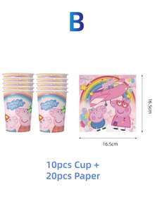 Set Party Tableware, Party Decorations, Party Gifts, Fine Tableware For Gatherings, Birthday Presents, Outdoor Camping Tableware,Paper Tableware Set, Not Disposable Plastic Tableware! - Multicolor - View 3