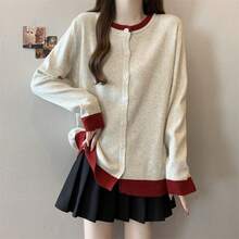 Women Lightweight Cardigans - Red - View 3