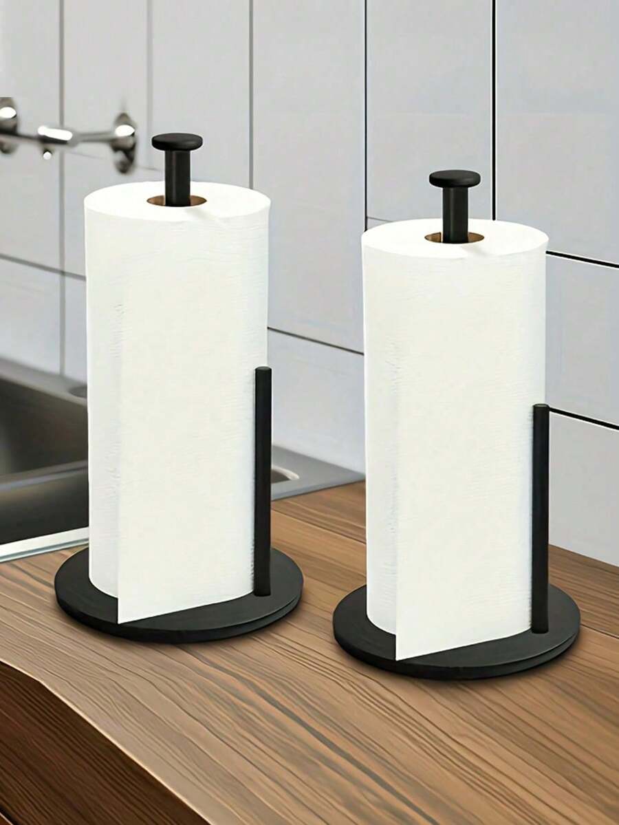 Silver Kitchen Paper Towel Holder, Countertop Paper Towel Dispenser, Stainless Steel Heavy Duty Base Paper Towel Holder, Durable Countertop Storage Rack, Space-Saving Paper Towel Holder, Wall-Mounted Storage, Modern Kitchen Accessories, Durable Kitchen Supplies, Wall-Mounted Dispenser, Kitchen Storage Accessories