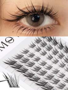 10 Row Clusters Of False Eyelashes, Fluffy And Natural, Suitable For Daily Makeup, Parties, Festivals, Lengthening The Tail Of The Eye And Enlarging The Eyes - View 7