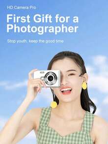 1 Unit Q12 Digital Camera, Comes With 64G Memory Card, 50MP 2.4" Screen, Portable Design, Rechargeable CCD Sensor, Multiple Filter Modes. Portable Anti-Shake Smart Zoom Digital Camera, Suitable For Outdoor Use. - Multicolor - View 9