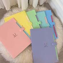 1PC Expanding File Folders, A4 Letter Size Accordion Organizer Folder,Expandable File Folder Organizer With 5 Pockets, Plastic Document Organizer For School Office Supplies,Back To School - Multicolor - View 1