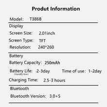 Reloj inteligente con pantalla táctil HD de 2,01" - Llamadas inalámbricas, cámara, control de música | Android/iOS, estilo unisex, esfera personalizable, alarma y alertas de llamadas/mensajes - Multicolor - Ver 9