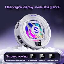 NEW Semiconductor Magnetic Cooler With Temperature Display Radiator Fast Heat Dissipation For Phones Gaming Tablet Cooling Pad - Multicolor - View 3