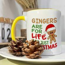 [24-Hour Delivery Within Mexico] Double-Sided Print Mug, A Fun Gingerbread Man Mug For Christmas, Suitable For Coffee Or Juice, With A Capacity Of 11 Ounces Or 360 Milliliters, Perfect As A Gift. - 1 - 查看 4