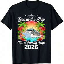Aborda el Barco, un Viaje 2026 - Camiseta de Crucero a Juego para Grupos DD4U - Negro - Ver 1