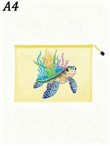 This Stylish, Waterproof Mesh Beach Bag Features An Animal Print And A Spacious, Transparent Design With A Nylon Zipper. Lightweight And Portable, It Can Hold Sunscreen, Snacks, A Bikini Top, And Other Beach Essentials. Perfect For Spring And Summer Travel, It'S Durable And Ideal For Swimming, Beach Activities, Diving, Summer Trips, And Back-To-School Season. - Multicolor - View 14