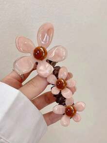 1 pieza Lazos para el cabello con trenzado de burbujas con forma de flor para adolescentes, que es un accesorio de pelo de alta gama adecuado para uso directo en el peinado diario. - Multicolor - Ver 11