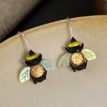 DIYCCPC Cute 3D Bee Pendant Earrings, Suitable For Women's Dates And Vacations, Matching With Earrings To Create A Youthful Atmosphere - Multicolor - View 6