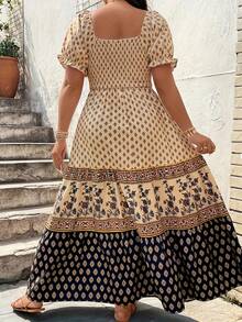 Talla Grande - Talla Grande - Vestido de Mujer con Cintura Entallada - amarillo ganso - Ver 4