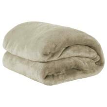 Microfiber Fleece Blanket, 180 Thread Count, Ultra Soft, 1 Piece, Velvety Touch, Single, Double, Queen - 卡其色 - 查看 3