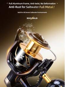 HASIDA 全金屬重型 30kg 最大煞車力大容量海水釣魚捲線器 - Rock Solid - 查看 5