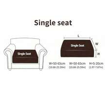 1 chiếc bọc đệm ghế sofa màu xám đậm đơn giản, dày dặn, co giãn tốt, dùng để bọc tựa lưng và bảo vệ ghế sofa, chống bụi bẩn, dễ tháo lắp và giặt, phù hợp cho mọi mùa, thích hợp trang trí phòng khách. - Màu xám đen - Xem 11